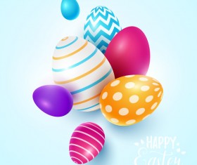 Easter egg with blue backgrounds vector 02