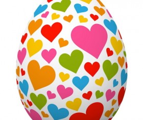 Easter egg with heart vector