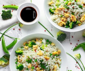 Egg fried rice Stock Photo