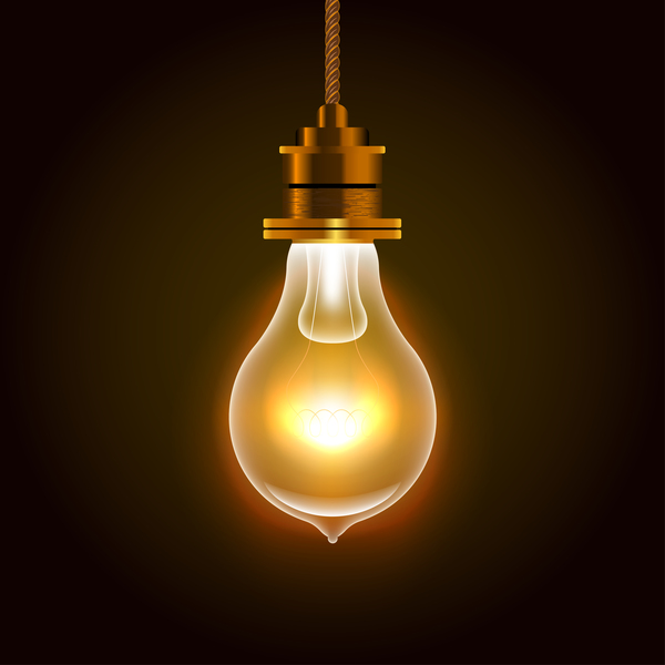 Electric light bulb vector material