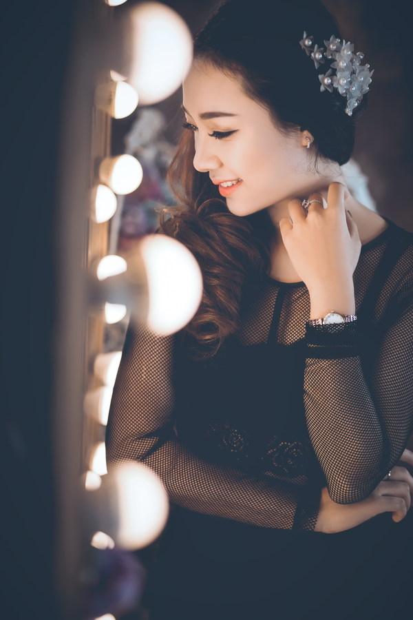 Elegant beautiful asian girl Stock Photo