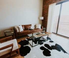 Empty cozy living room Stock Photo