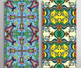 Ethnic patterns decorative seamless vector 01