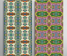 Ethnic patterns decorative seamless vector 02