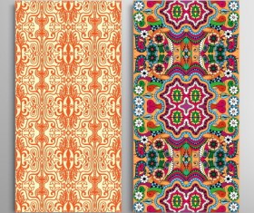 Ethnic patterns decorative seamless vector 03