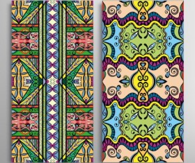 Ethnic patterns decorative seamless vector 04