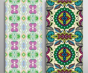 Ethnic patterns decorative seamless vector 05