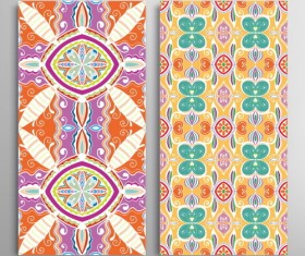 Ethnic patterns decorative seamless vector 07