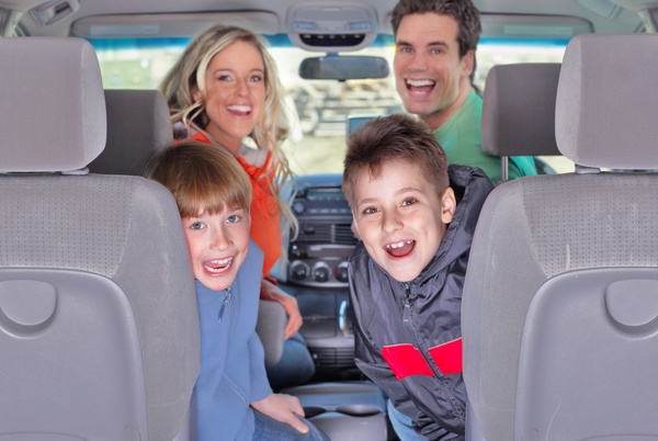 Family self driving tour Stock Photo 01