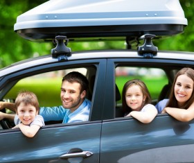 Family self driving tour Stock Photo 07