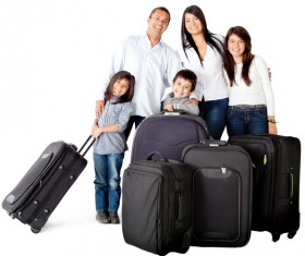 Family traveling to vacation Stock Photo 01