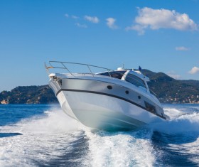 Fast-moving yacht Stock Photo 03