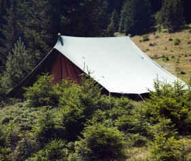 Field tent Stock Photo