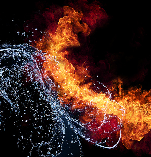 Fire and Water Stock Photo 03