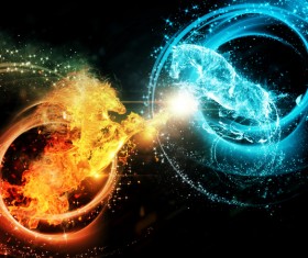 Fire and Water Stock Photo 04