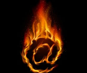 Fire flame email vector background