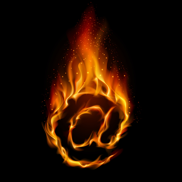 Fire flame email vector background