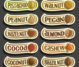 Food sticker banner vector 02