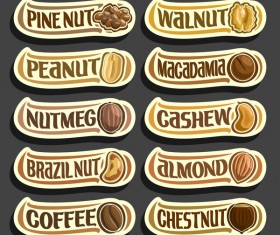 Food sticker banner vector 03