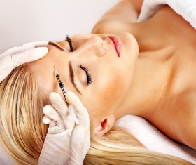 Forehead Beauty Botox Injection Stock Photo 01