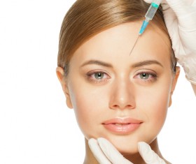 Forehead Beauty Botox Injection Stock Photo 02