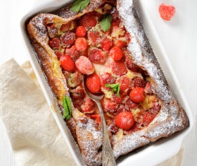 French dessert cherry clafoutis Stock Photo 02