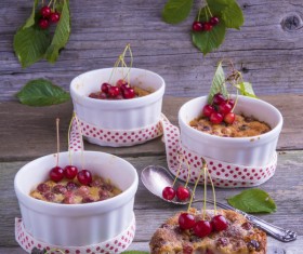 French dessert cherry clafoutis Stock Photo 04