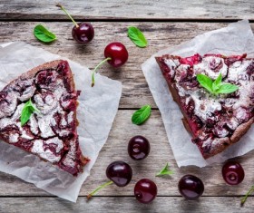 French dessert cherry clafoutis Stock Photo 05