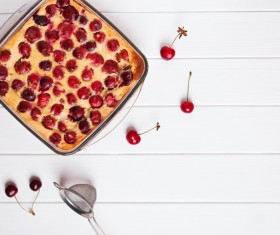 French dessert cherry clafoutis Stock Photo 08