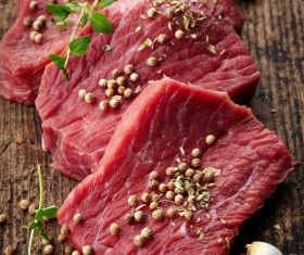 Fresh Red meat and spices Stock Photo 02