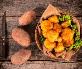 Fried potato balls Stock Photo 01