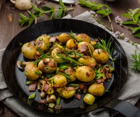 Fried potato balls Stock Photo 04
