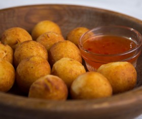 Fried potato balls Stock Photo 05
