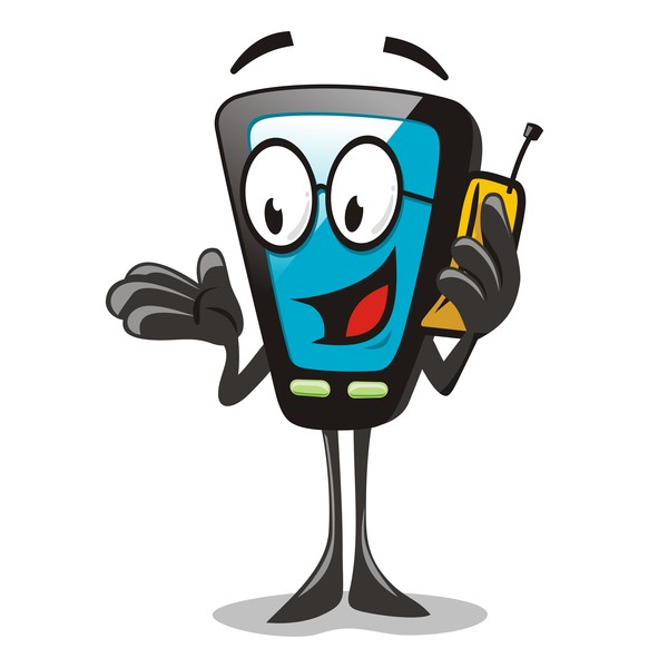 Funny cartoon mobile phone vector 02 free download