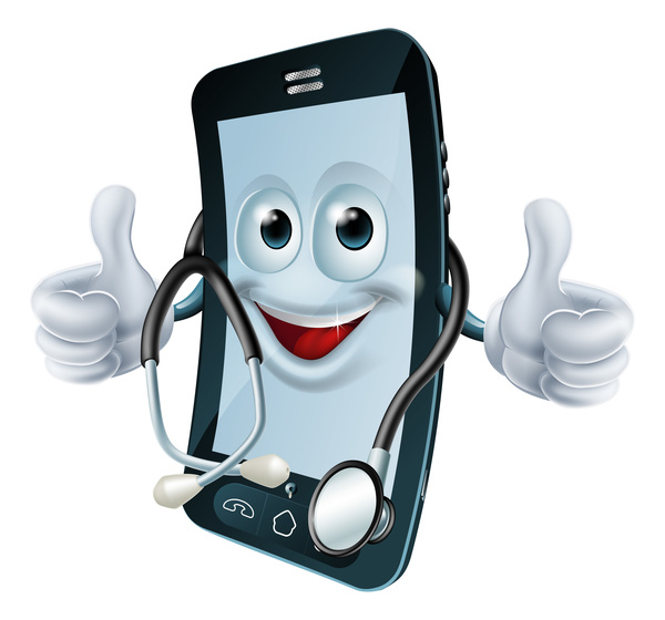 Funny cartoon mobile phone vector 06 free download