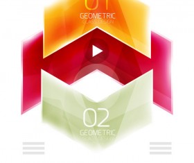 Geometric glass options infographic vectors 01