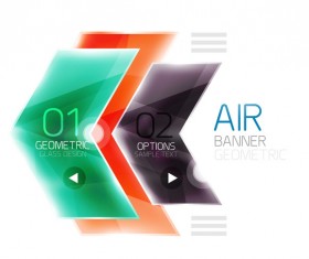 Geometric glass options infographic vectors 02