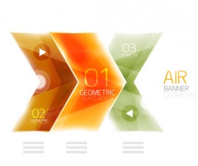 Geometric glass options infographic vectors 03