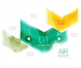 Geometric glass options infographic vectors 04