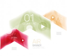 Geometric glass options infographic vectors 06