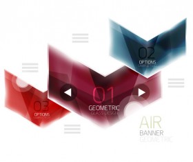 Geometric glass options infographic vectors 07