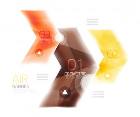 Geometric glass options infographic vectors 09