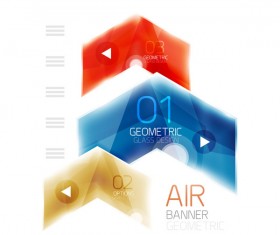 Geometric glass options infographic vectors 10