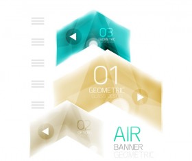 Geometric glass options infographic vectors 11