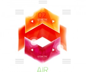 Geometric glass options infographic vectors 12