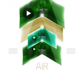 Geometric glass options infographic vectors 13