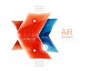 Geometric glass options infographic vectors 14