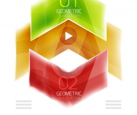 Geometric glass options infographic vectors 15