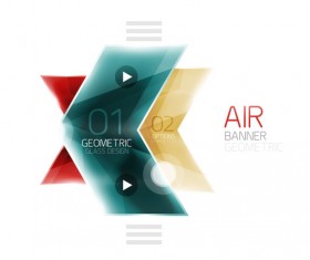 Geometric glass options infographic vectors 16