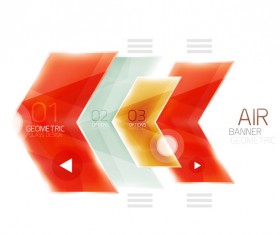 Geometric glass options infographic vectors 17